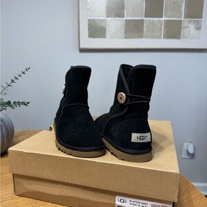 UGG Black and Brown Suede Boots
